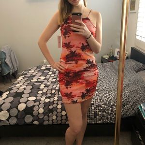 NWT UO Palm Tree Sunset Dress